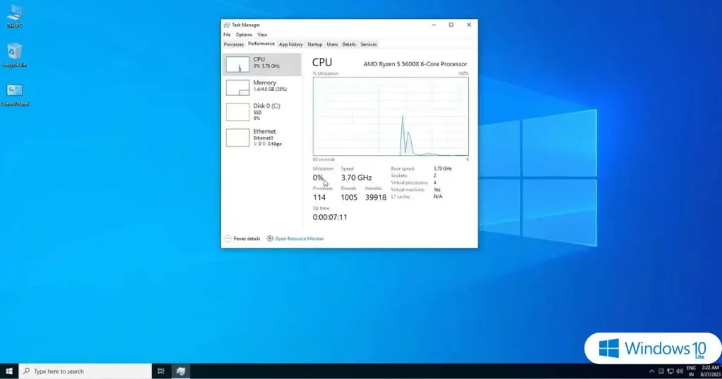 windows 10 lite look